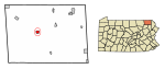 Susquehanna County Pennsylvania Incorporated and Unincorporated areas Montrose Highlighted